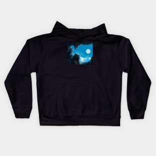 Astronaut Moonrise Kids Hoodie